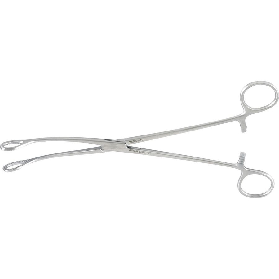 Pinza Foerster Curva C/E 9-1/2 "(24,1 cm) porta espo · MILTEX 7-610