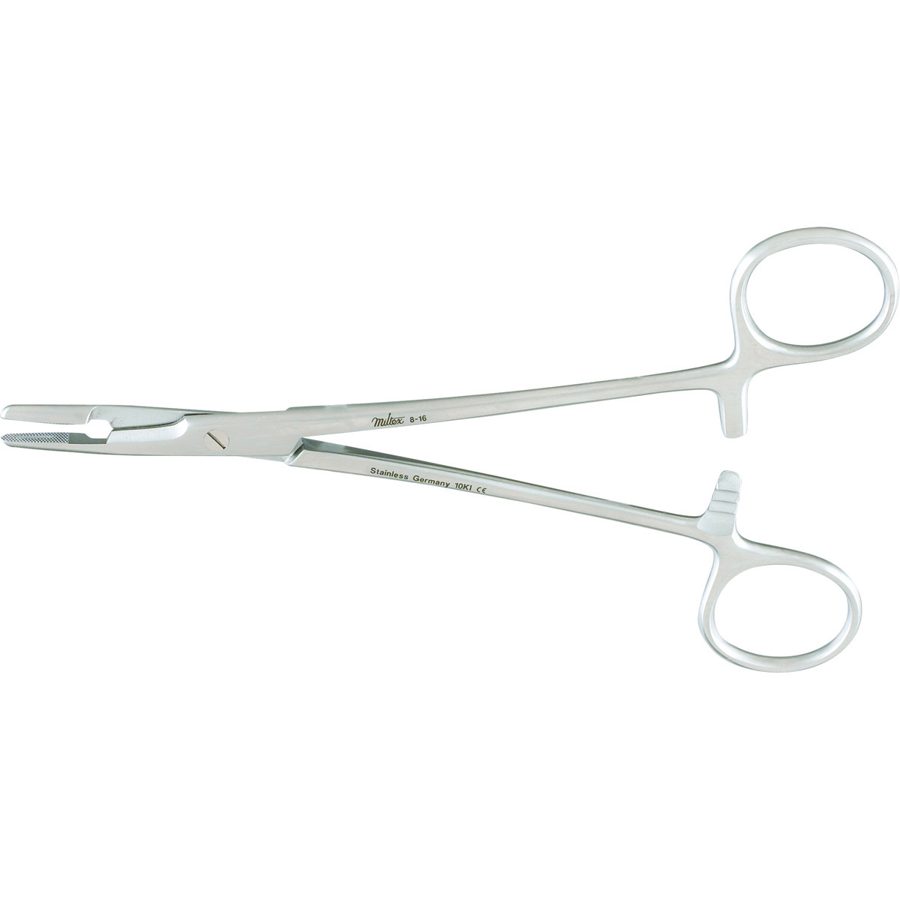 Porta Aguja Mediano con tijeras de sutura, 6-1/2 "(1 · MILTEX 8-16